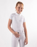 Koszulka konkursowa RIVA Junior white QHP