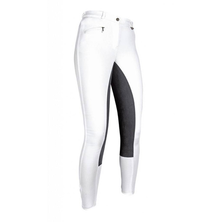 Bryczesy damskie Belmtex white/black HKM